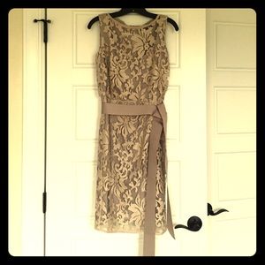 Tadashi Shoji beige dress size 4